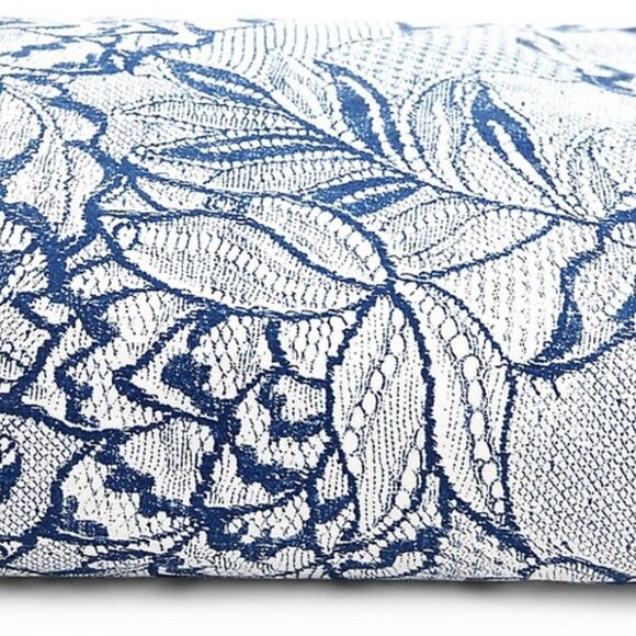 Anne De Soléne King Fitted Sheet GABRIELLE Cotton Pattern Blue White 81"x 83"x18 - Picture 7 of 7